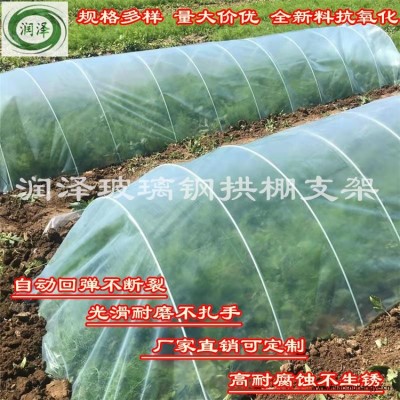 河北潤澤供應玻璃鋼大棚骨架 新型花卉蔬菜育苗棚拱桿